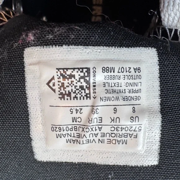 Converse Silver Sequin High Tops - Picture 4 of 5